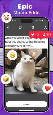 Meme Maker — Generator для iOS — скриншот 1