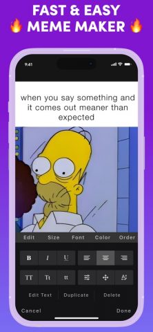 Memes.com Meme Maker Generator для iOS — скриншот 1