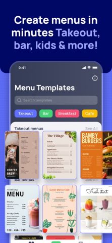 Menu Maker: Design Creator для iOS — скриншот 2