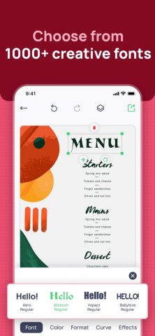 Menu Maker: Design Creator для iOS — скриншот 3