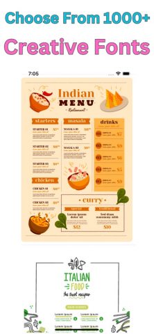 Menu Maker & Designer для iOS — скриншот 2