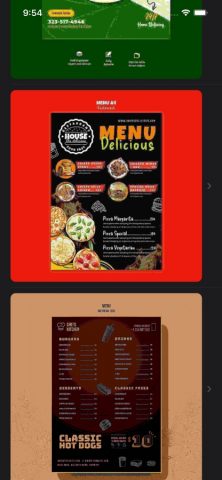 Menu Maker & Designer для iOS — скриншот 4