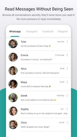 Message Peeping Tom для Android — скриншот 1