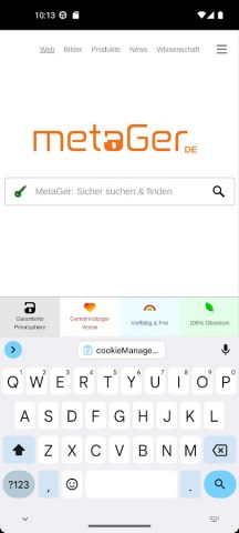 MetaGer Suche для Android — скриншот 1