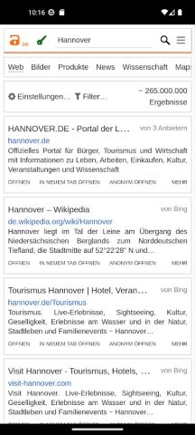 MetaGer Suche для Android — скриншот 2