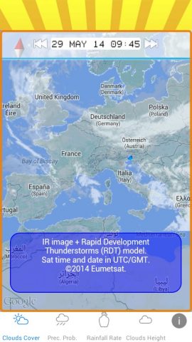 Meteo Sat для Android — скриншот 1