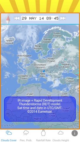 Meteo Sat для Android — скриншот 2