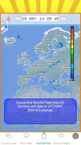 Meteo Sat для Android — скриншот 4