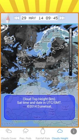Meteo Sat для Android — скриншот 5