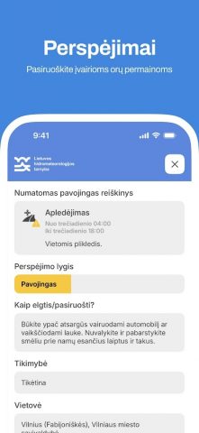 Meteo.lt для Android — скриншот 4