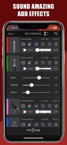 MicSwap: Microphone Recording для iOS — скриншот 3