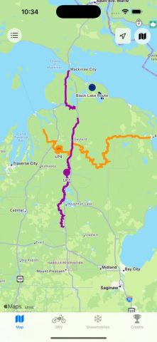 Michigan Offroad Trail Map для iOS — скриншот 1