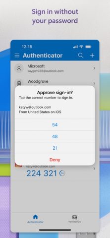Microsoft Authenticator для iOS — скриншот 4
