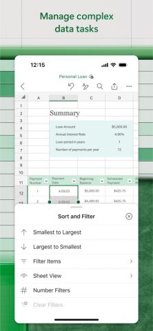 Microsoft Excel для iOS — скриншот 3