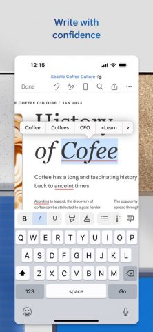 Microsoft Word для iOS — скриншот 4
