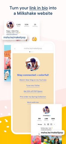 Milkshake — Website Builder для iOS — скриншот 1