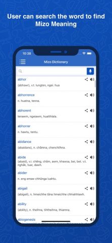 Mizo Dictionary : Translator для iOS — скриншот 2