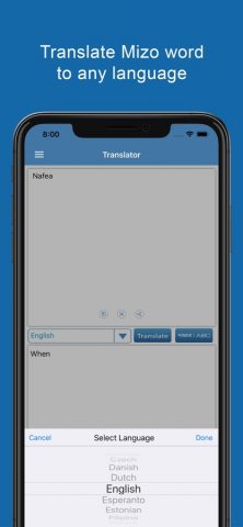 Mizo Dictionary & Translator для iOS — скриншот 5