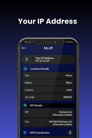 Mobile Location & IP Tracker для Android — скриншот 2