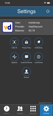 MobileVOIP для iOS — скриншот 5