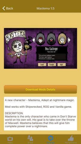 Mods for Don’t Starve and Don’t Starve Together для iOS — скриншот 3