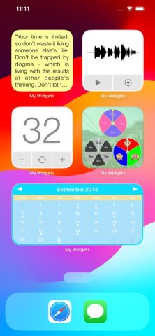Мои виджеты для iOS — скриншот 1