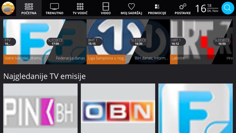 MojaTV — BH Telecom для iOS — скриншот 1
