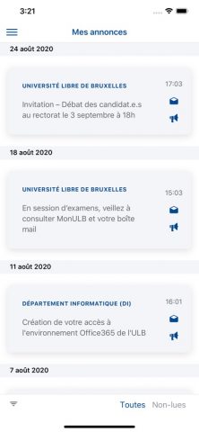 MonULB для iOS — скриншот 2