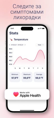 Мониторинг Температуры Тела для iOS — скриншот 3