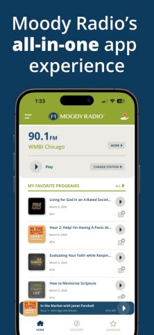 Moody Radio для iOS — скриншот 1