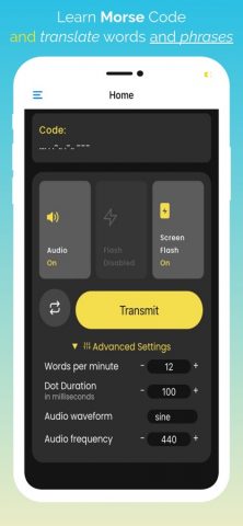 Morse Code Translator App для iOS — скриншот 2