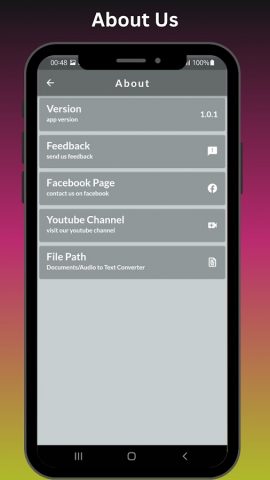 Mp3 to Text Converter для Android — скриншот 3