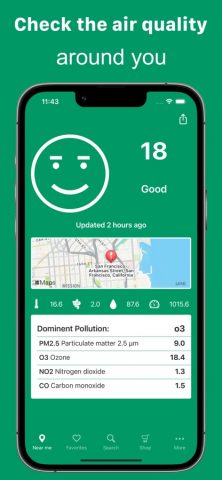 My AQI Air Quality & Pollution для iOS — скриншот 1