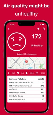 My AQI Air Quality & Pollution для iOS — скриншот 3
