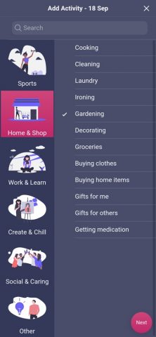 My Activity Journal для iOS — скриншот 1