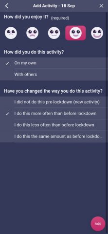 My Activity Journal для iOS — скриншот 3
