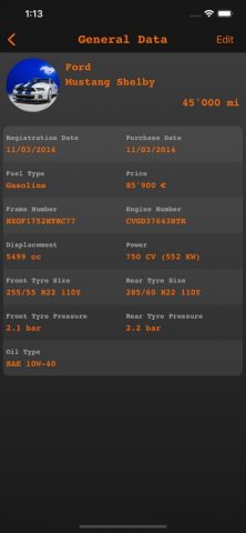 My Garage — Manage Vehicles для iOS — скриншот 3