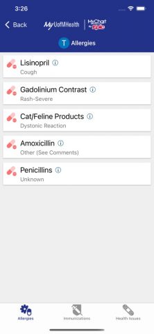 MyUofMHealth для iOS — скриншот 2