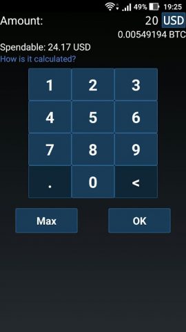 Mycelium Bitcoin Wallet для Android — скриншот 3