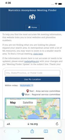 NA Meeting Search для iOS — скриншот 2