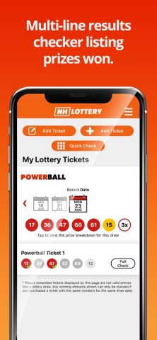 NH Lottery Numbers для iOS — скриншот 3