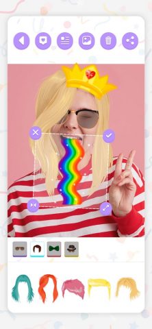 Наклейки на лицо для iOS — скриншот 4