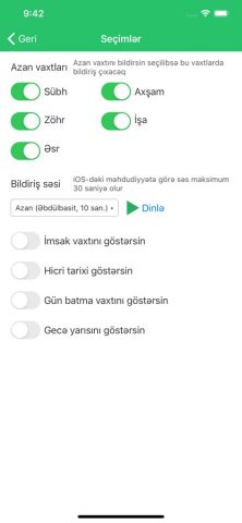Namaz vaxti для iOS — скриншот 3