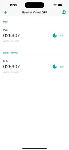 Namirial OTP для iOS — скриншот 5