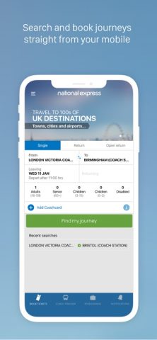 National Express Coach для iOS — скриншот 1