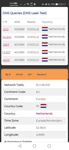 Netherlands VPN — NL VPN для Android — скриншот 2