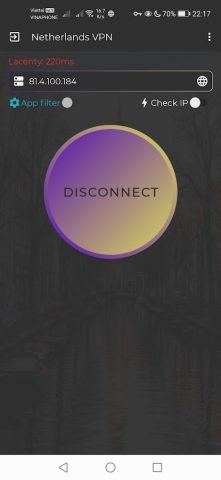 Netherlands VPN — NL VPN для Android — скриншот 3