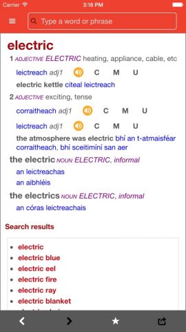 New English-Irish Dictionary для iOS — скриншот 2