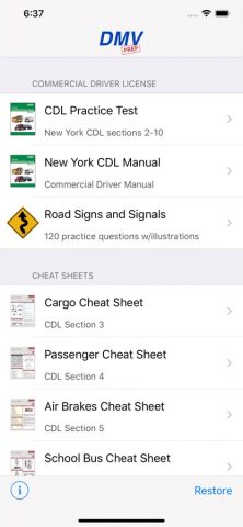 New York CDL Test Prep для iOS — скриншот 1