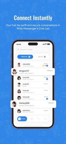 Ninja Private Messenger для iOS — скриншот 2